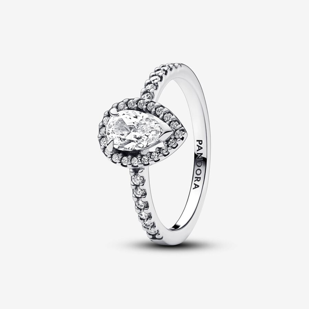 Pandora Anello Punto Luce Goccia Piccola Argento