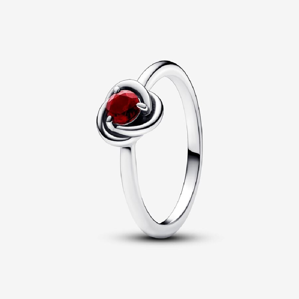 Pandora Anello Cerchio Eterno Rosso Scuro Gennaio