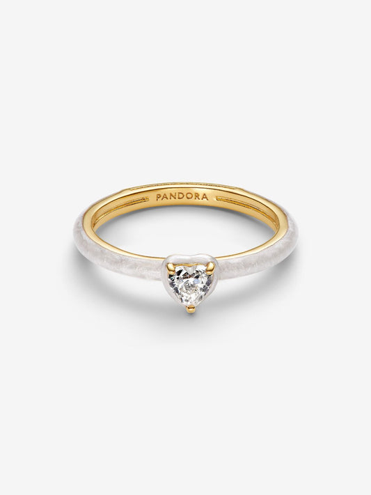 Anello White Chakra Heart Pandora ME