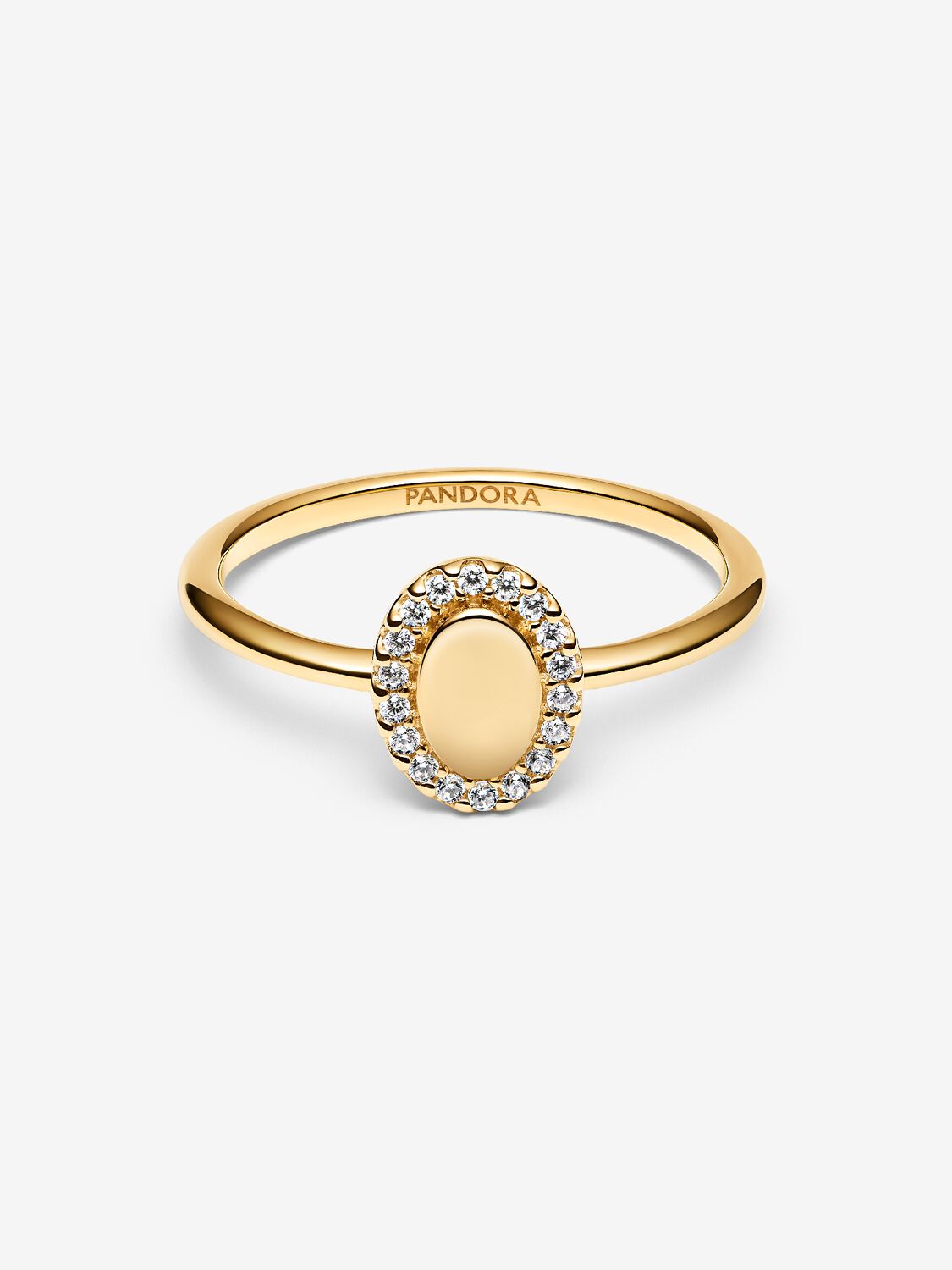 Pandora Anello Ovale e Pavè Da Incidere