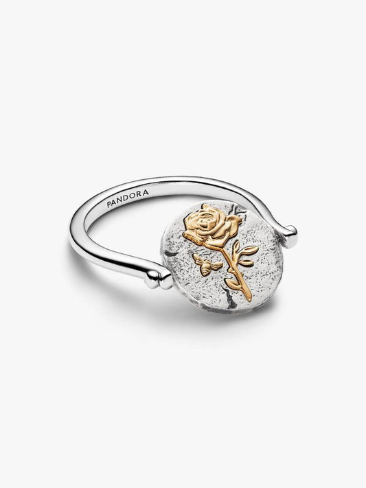 Pandora Anello Medallion Rosa "Rosa Inter Spinas Crescit" Reversibile