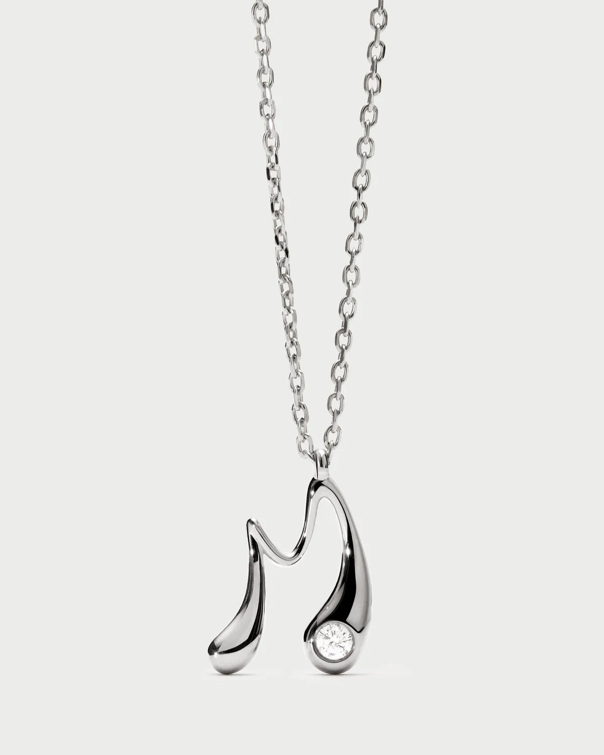 PDPAOLA - Collana con ciondolo in argento con l’iniziale M