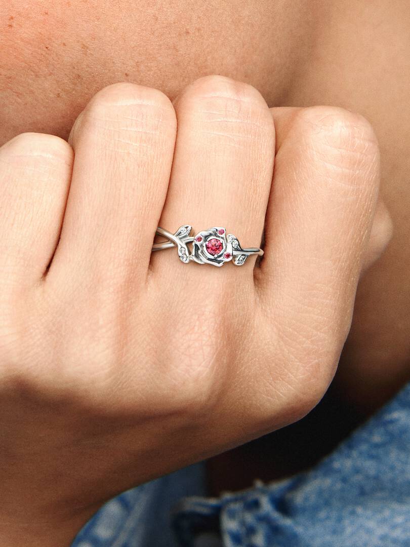 Pandora Anello Principesse Disney, Belle, Rosa Incantata