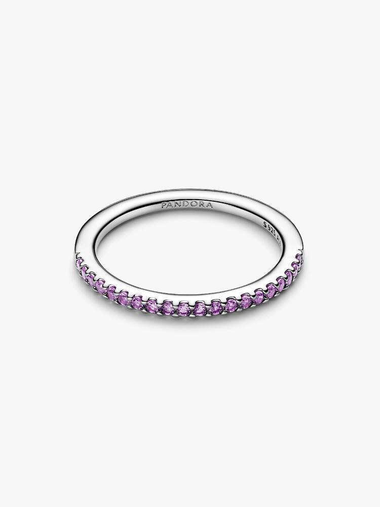 Pandora Anello Pavè Fascia Sottile Viola