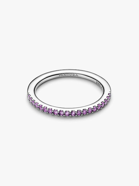 Pandora Anello Pavè Fascia Sottile Viola