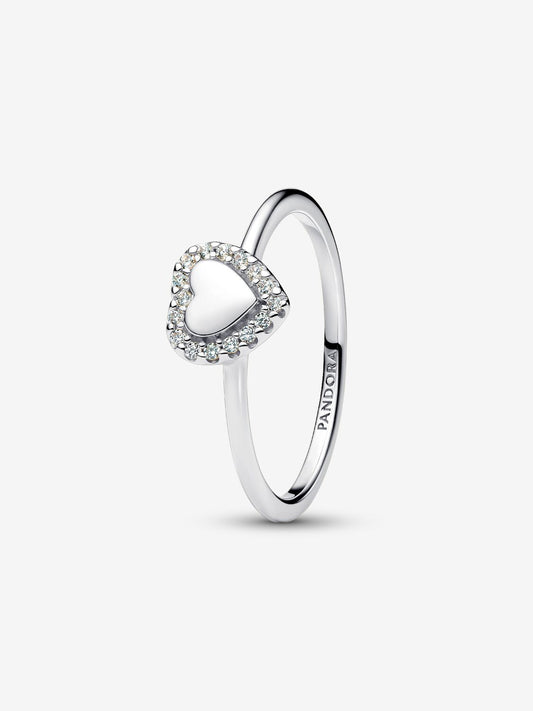 Pandora Anello Cuore e Pavè da incidere