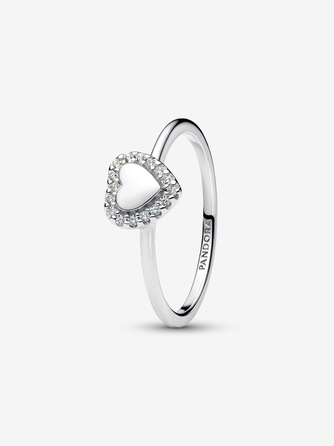 Pandora Anello Cuore e Pavè da incidere