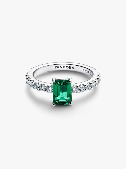Pandora Anello Taglio Baguette Verde