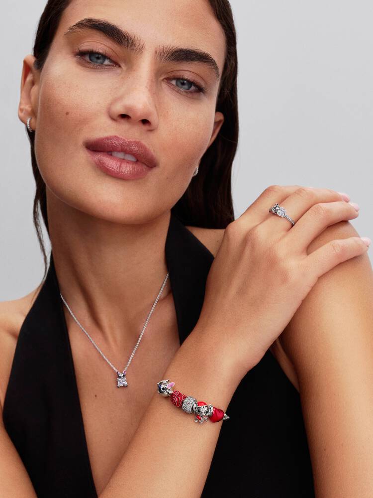 Pandora Charm Disney, Lilo & Stitch, Stitch con la rosa