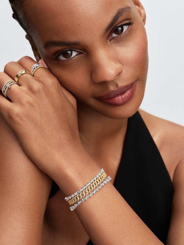 Pandora Bracciale Tennis Taglio Baguette