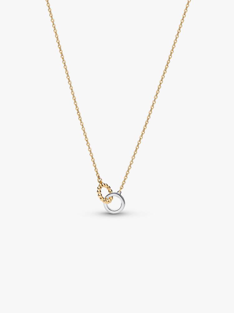 Pandora Collana Cerchi Intrecciati Sfere e Pavé
