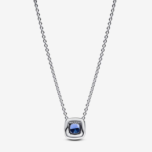Pandora Collana Punto Luce Quadrato Blu
