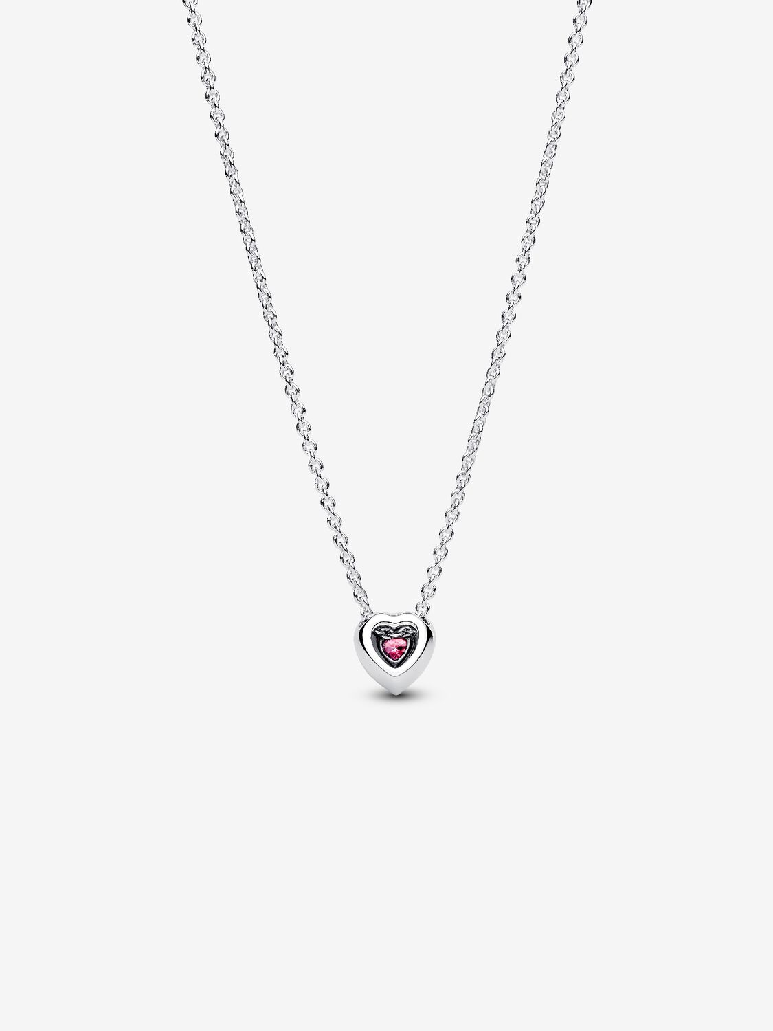 Pandora Collana Cuore In Rilievo Rosa