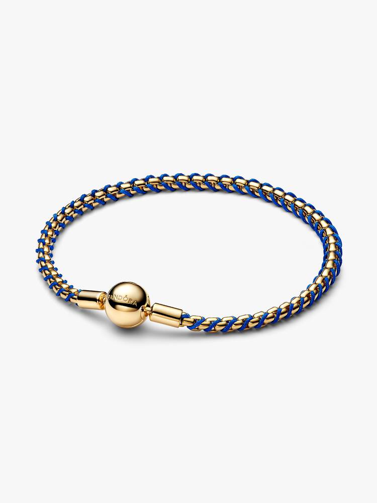 Pandora Bracciale Intreccio Tessuto Blu