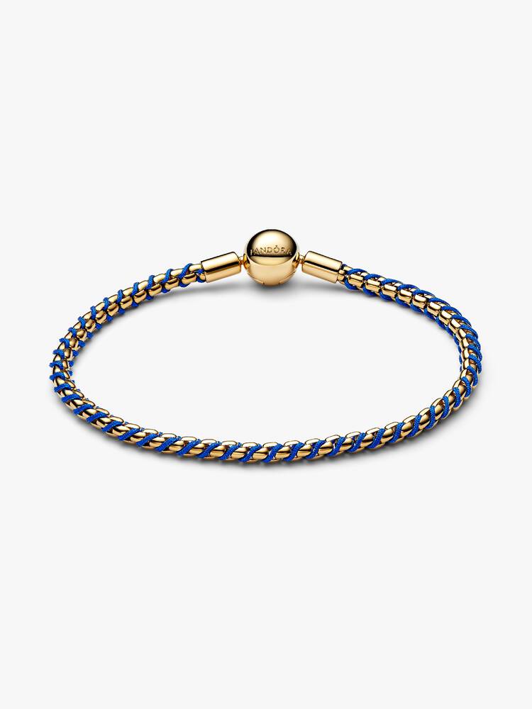 Pandora Bracciale Intreccio Tessuto Blu
