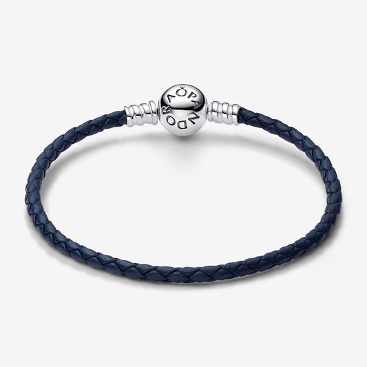 Pandora Bracciale Moments in Pelle Blu