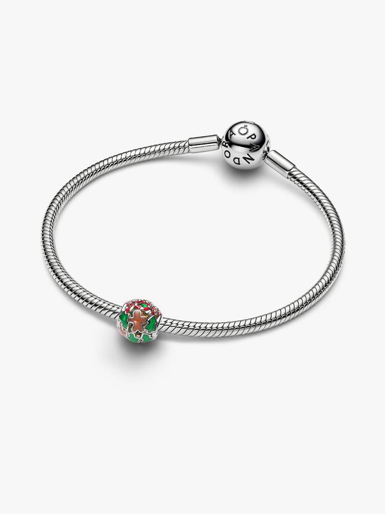 Pandora Charm Openwork Simboli del Natale con finitura in platino