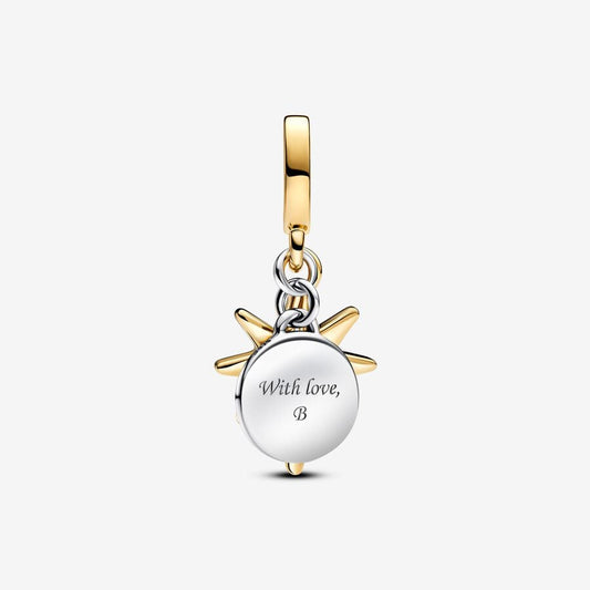 Pandora Charm Pendente Stella Polare da incidere con diamante creato in laboratorio