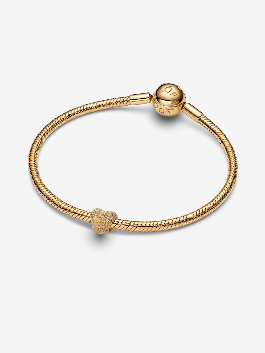 Pandora Mini Charm Cuore effetto diamantato