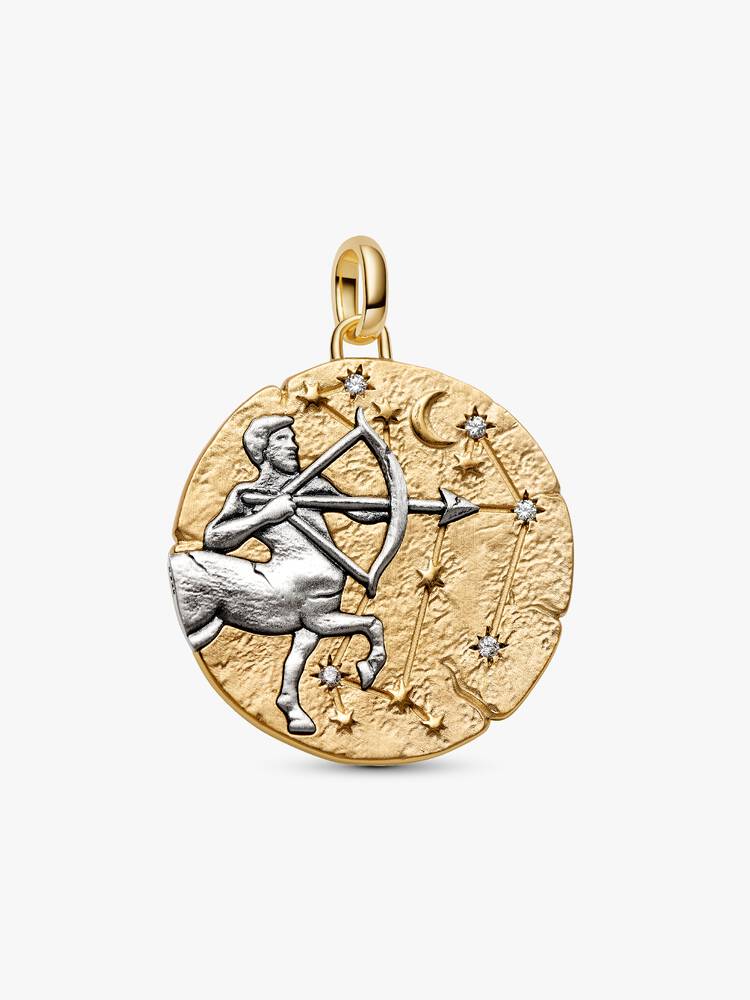 Pandora Charm Medallion XL Sagittario "Vivere Est Audere"