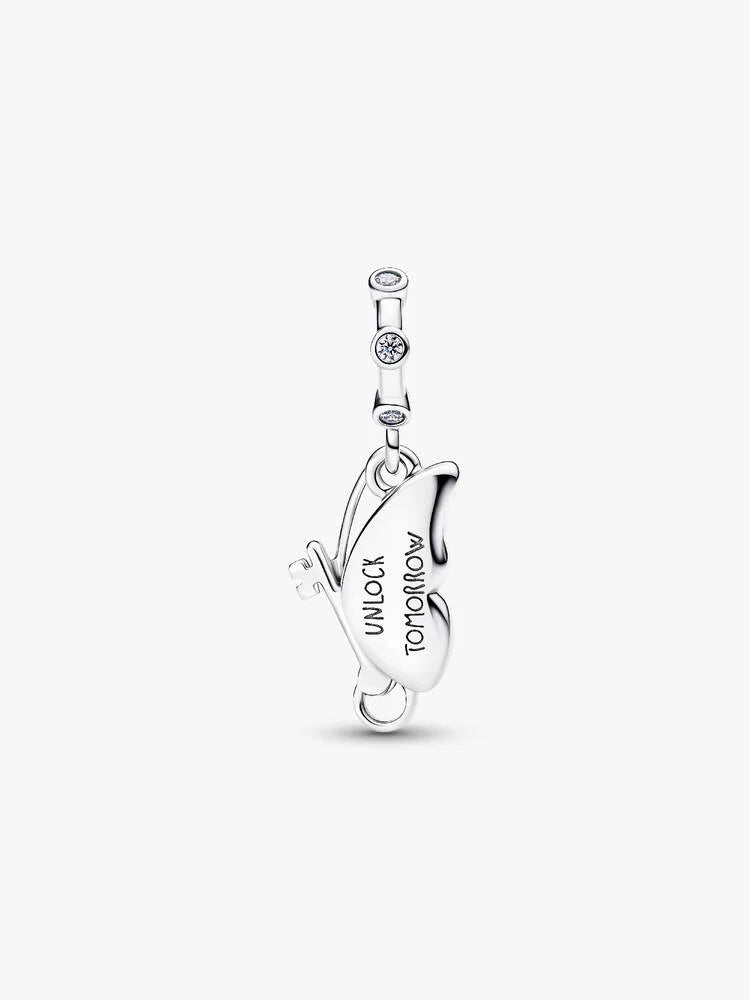 Pandora Charm Pendente Farfalla e Chiave "Unlock Tomorrow"