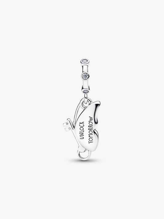 Pandora Charm Pendente Farfalla e Chiave "Unlock Tomorrow"