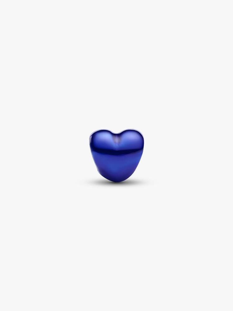 Pandora Mini Charm Cuore effetto metallico blu