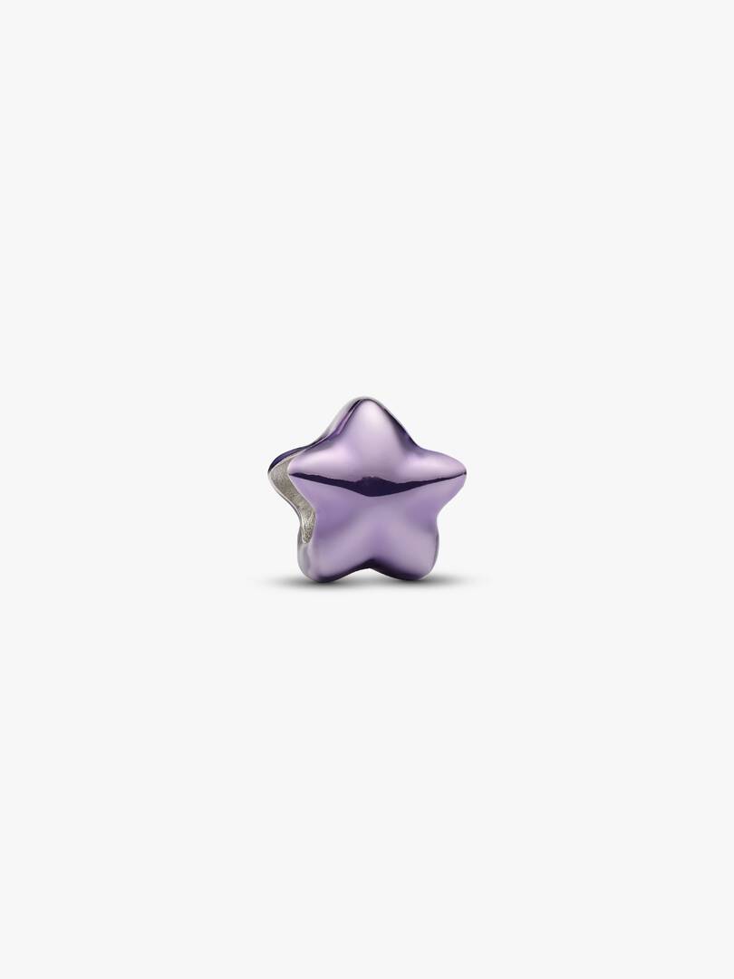 Mini Charm Stella effetto metallico viola