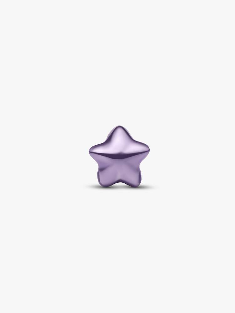 Mini Charm Stella effetto metallico viola