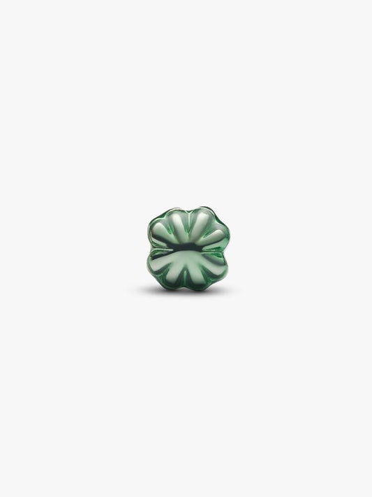 Pandora Mini Charm Quadrifoglio effetto metallico verde