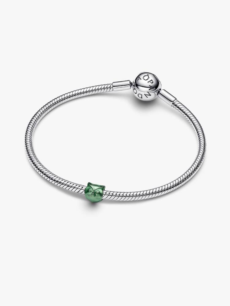Pandora Mini Charm Gufo effetto metallico verde
