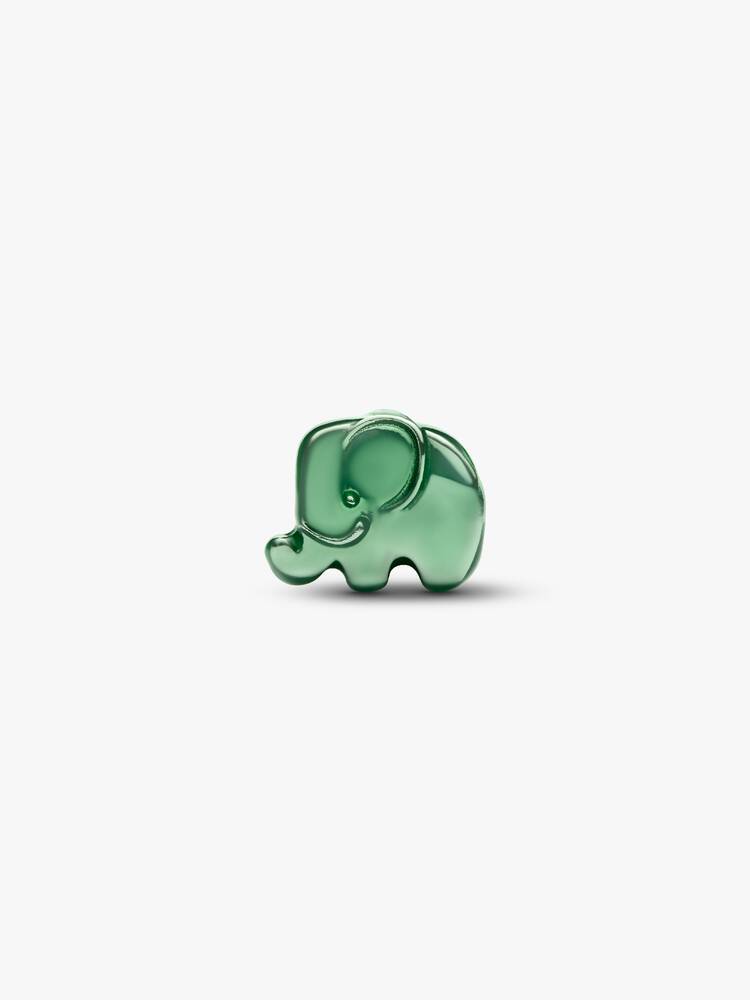 Pandora Mini Charm Elefante effetto metallico verde