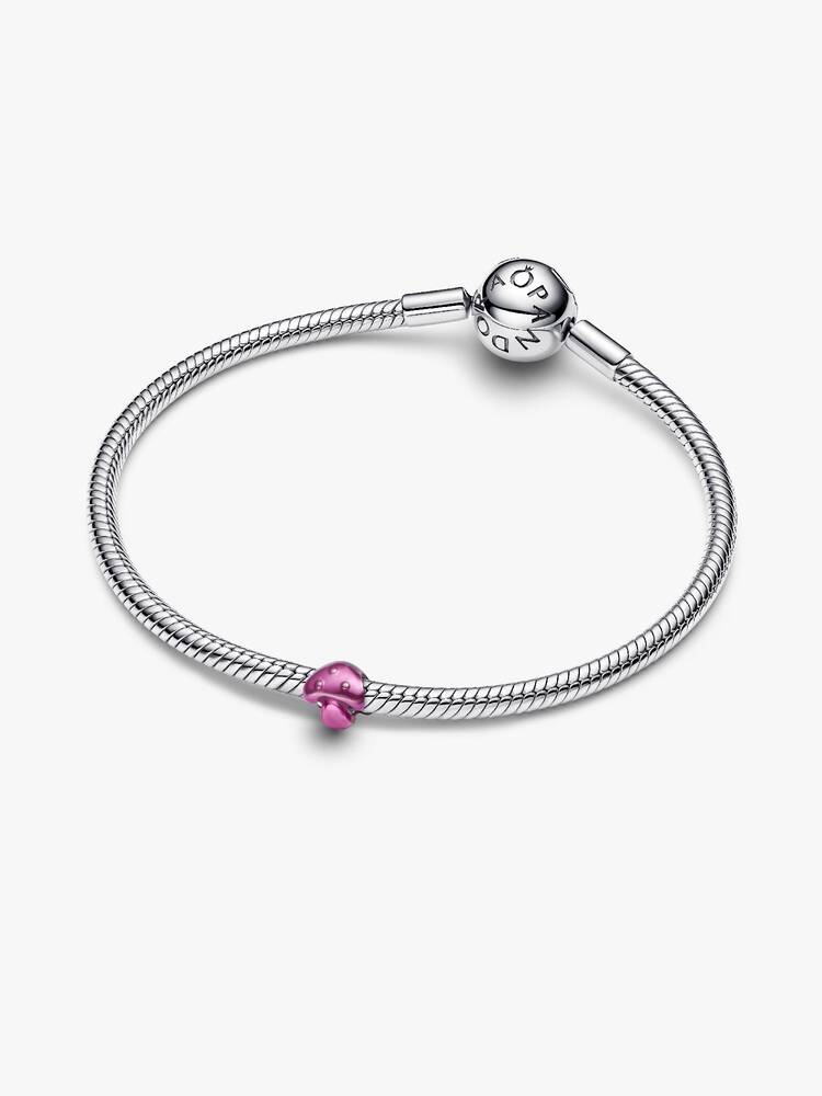 Pandora Mini Charm Fungo effetto metallico rosa