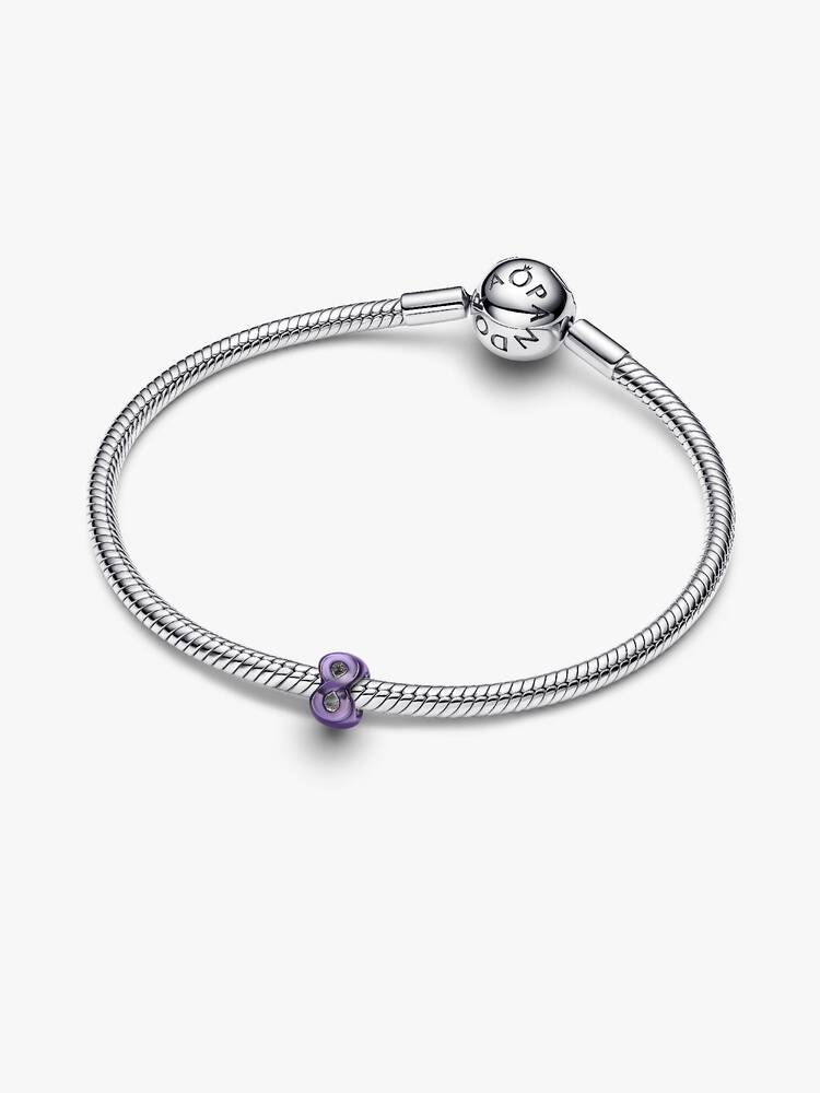 Pandora Mini Charm Infinito effetto metallico viola