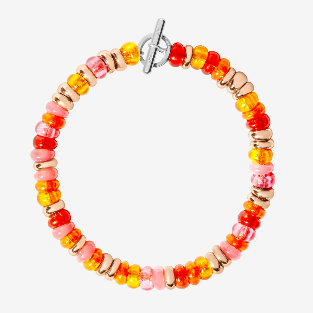 DoDo - Bracciale Rondelle Rosa e Arancio