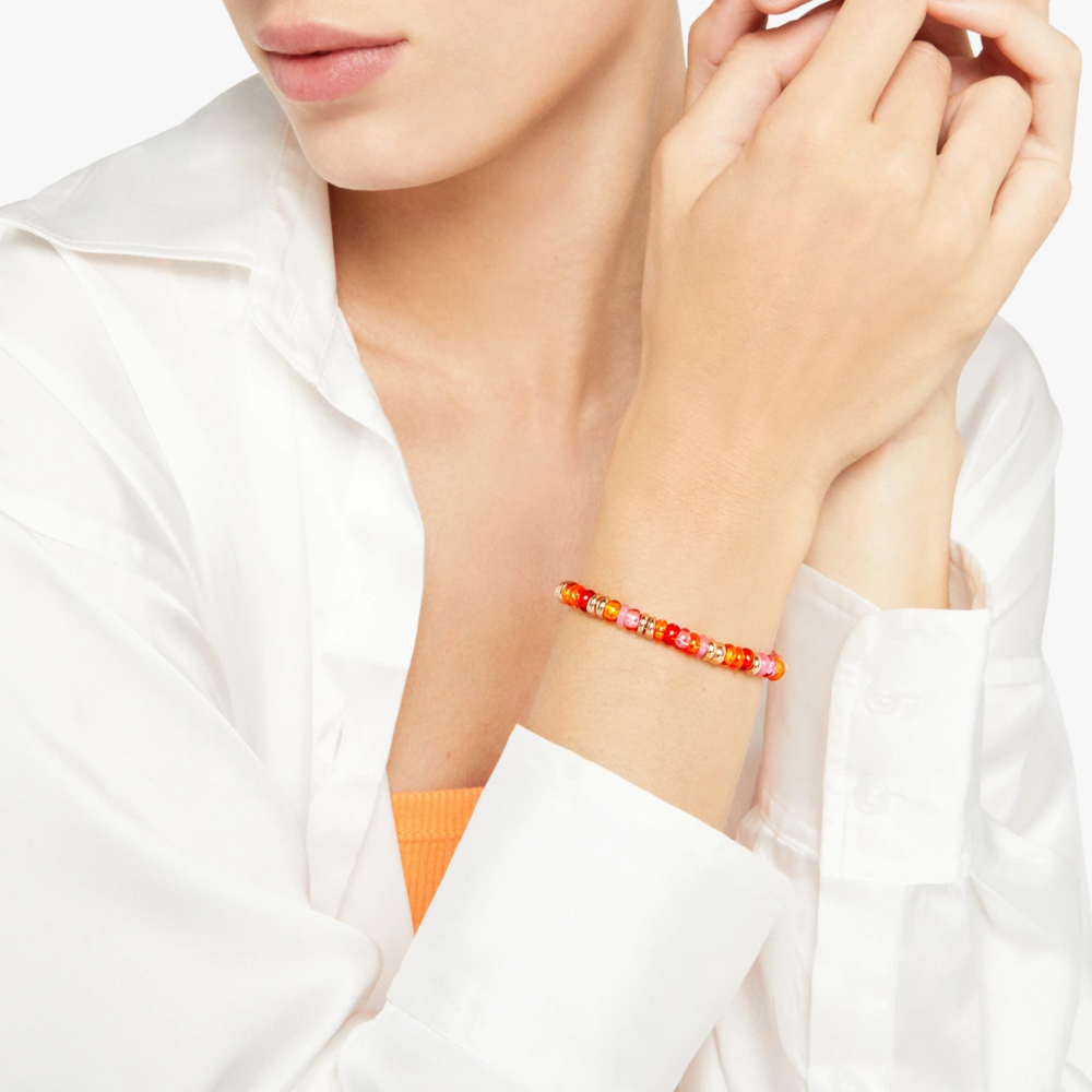 DoDo - Bracciale Rondelle Rosa e Arancio