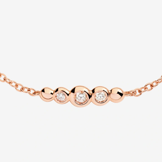 DoDo - Bracciale bollicine oro rosa & diamanti