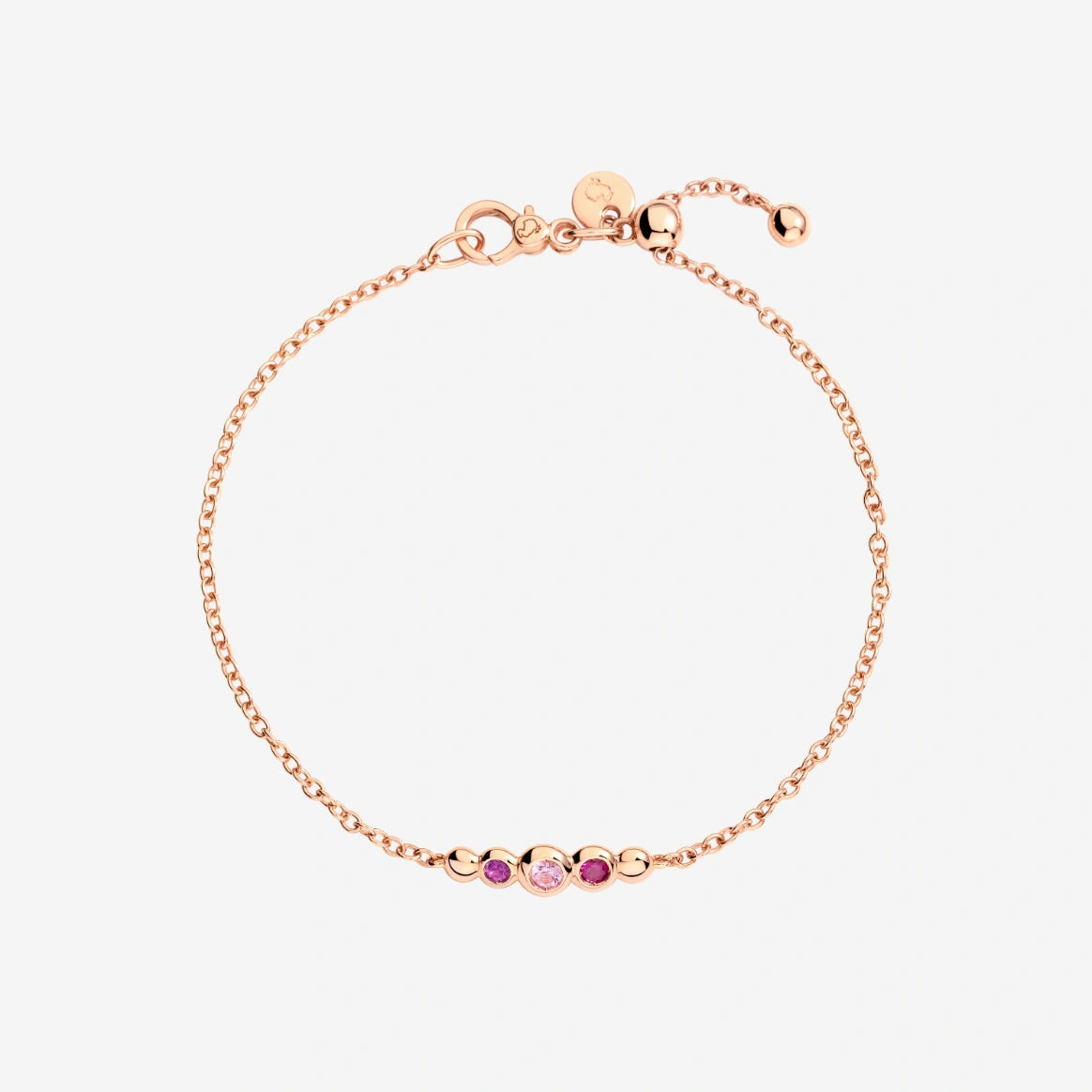 DoDo - Bracciale bollicine oro rosa pietre colorate
