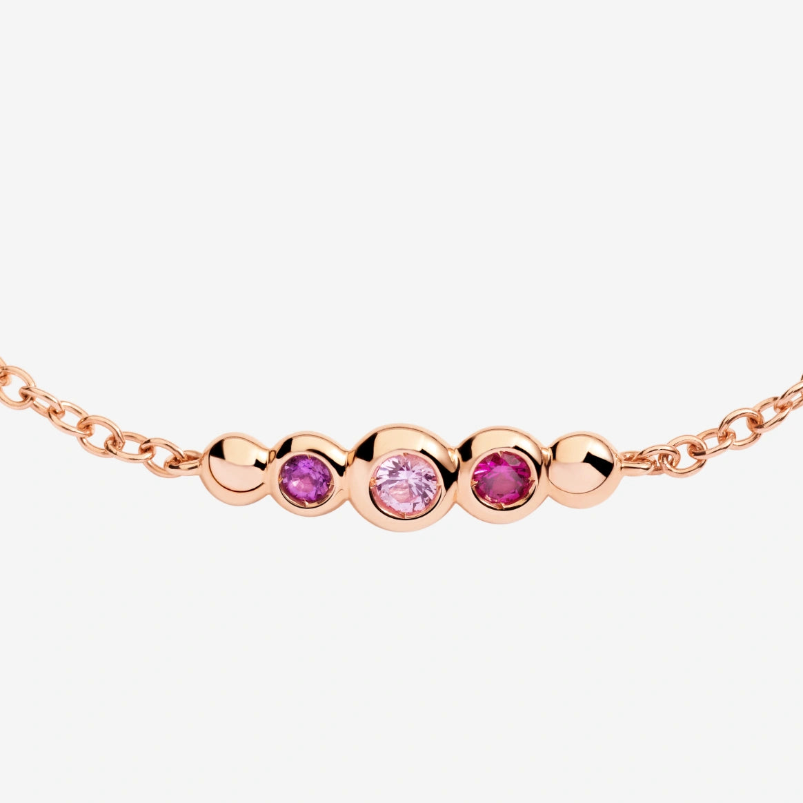 DoDo - Bracciale bollicine oro rosa pietre colorate