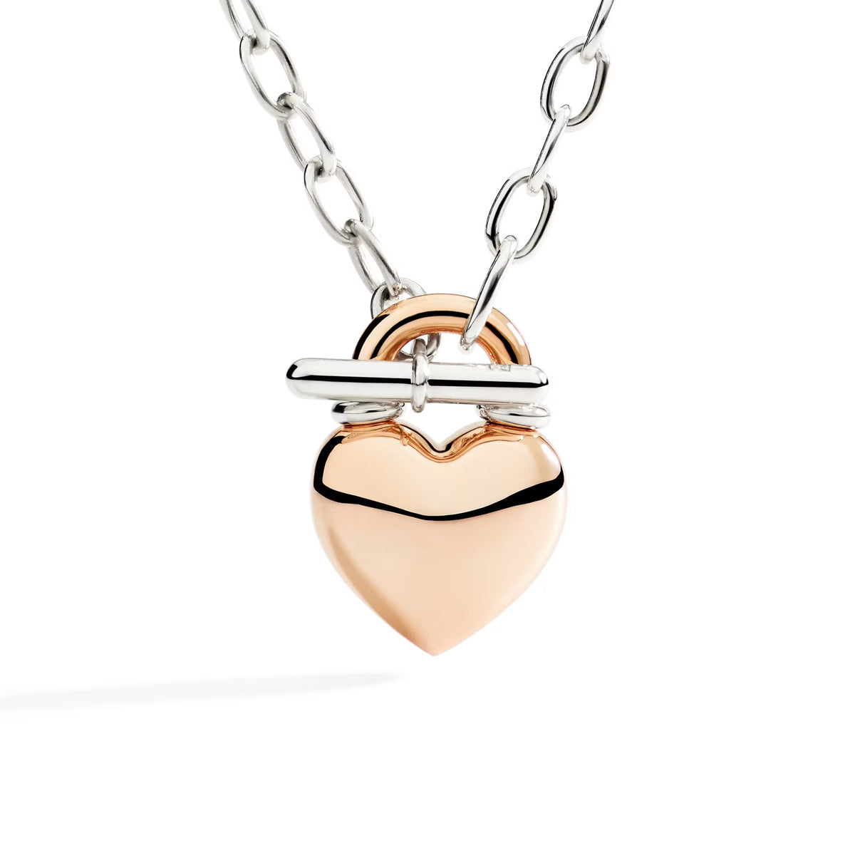DoDo - Collana Cuore oro rosa & argento