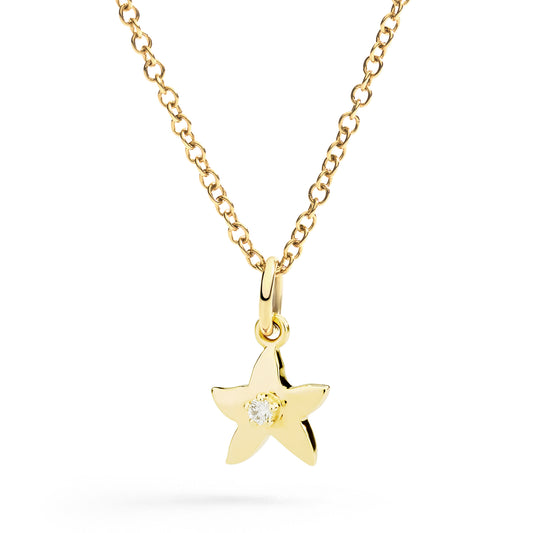 DoDo - Ciondolo Stellina oro giallo & diamante bianco