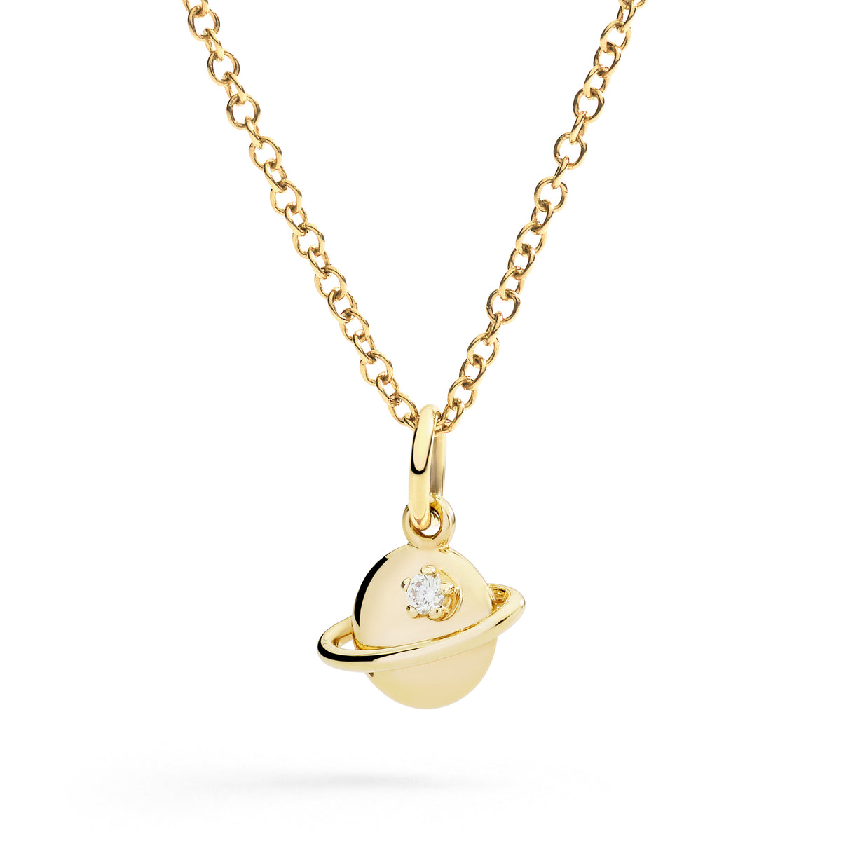 DoDo - Ciondolo Pianeta oro giallo & diamante bianco