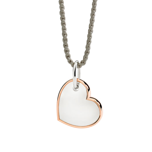 DoDo - Ciondolo XL Cuore argento & oro rosa