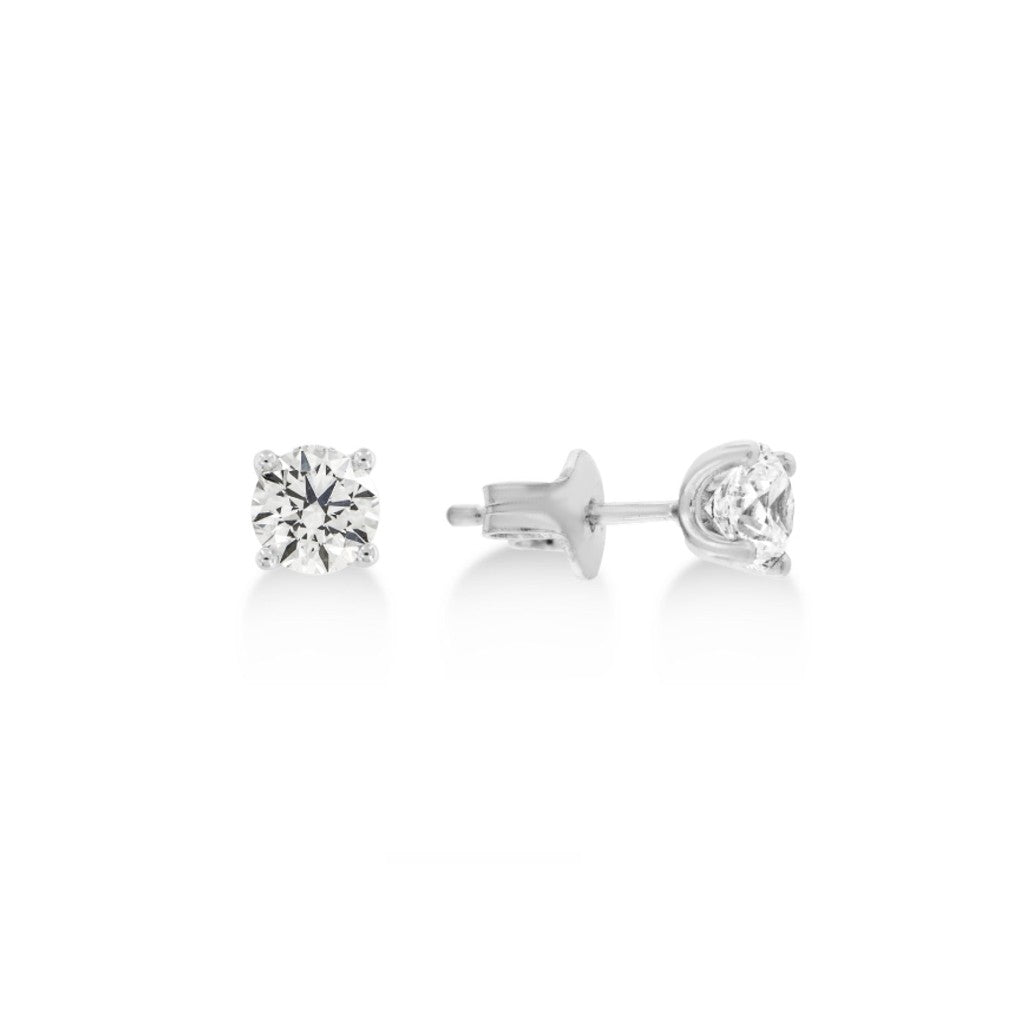 LUX - Orecchini in oro bianco 9kt con diamanti lab grown ct. 0,20