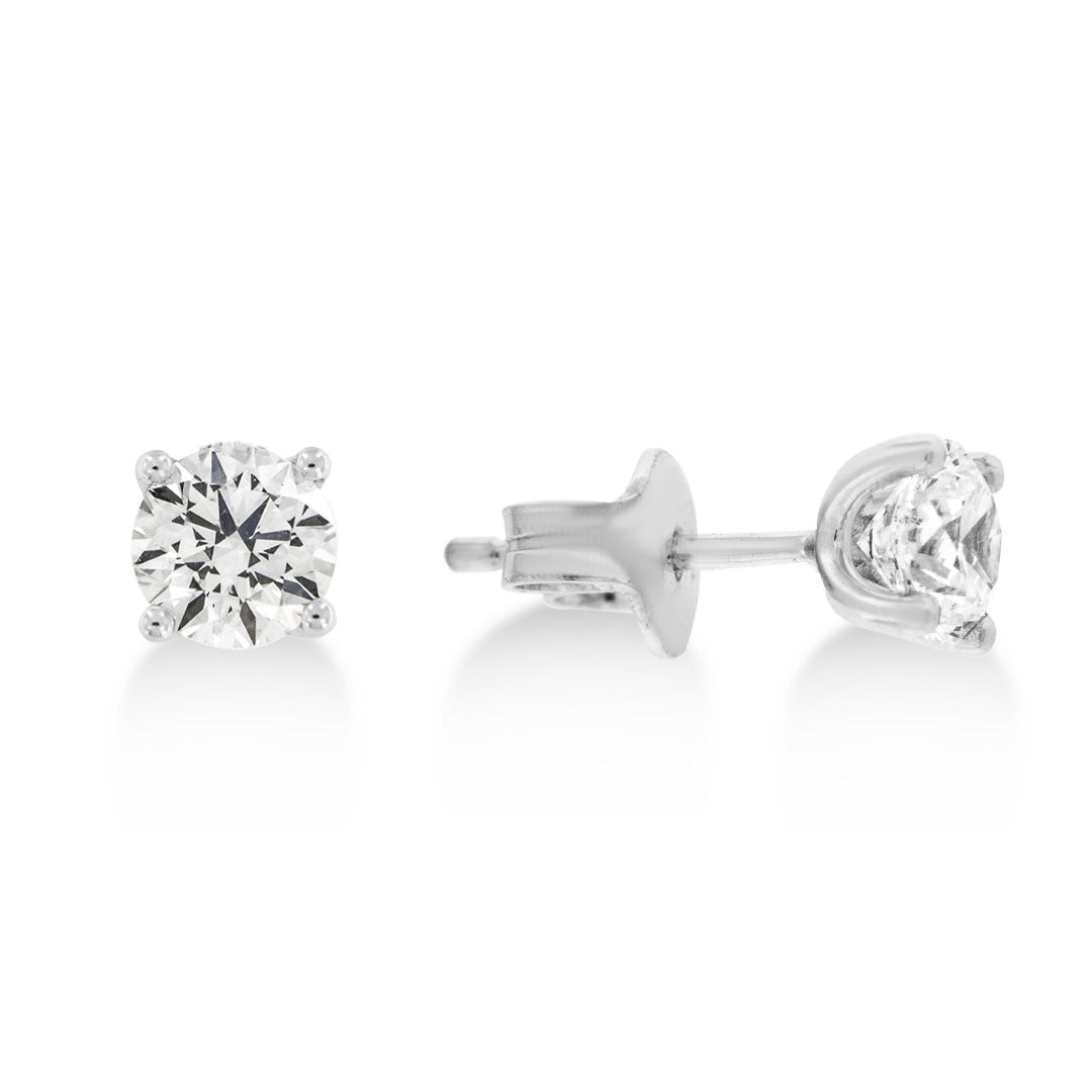 LUX - Orecchini in oro bianco 9kt con diamanti lab grown ct. 0,20