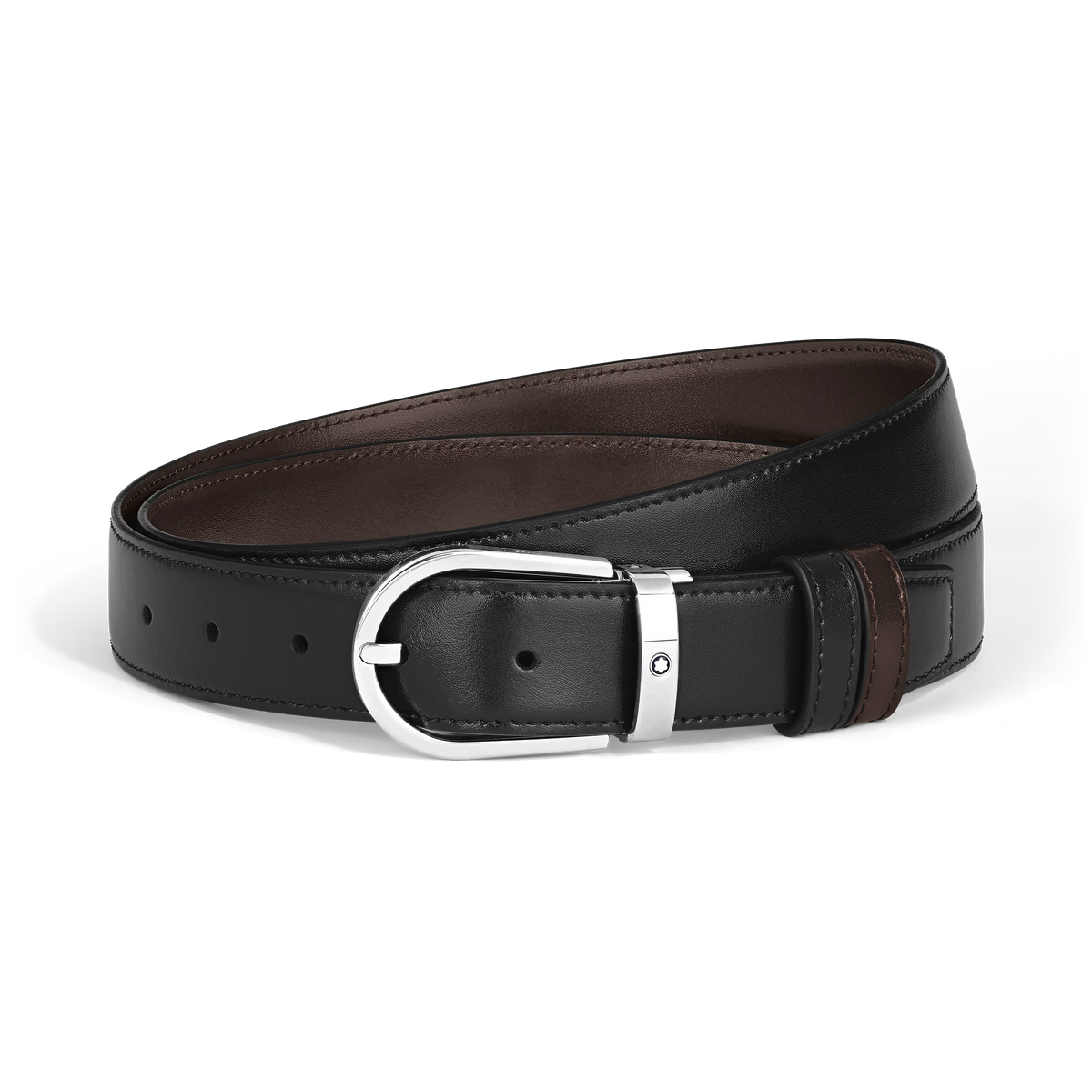 Montblanc - Cintura Reversibile 30 mm A Ferro di Cavallo in Pelle Meisterstück
