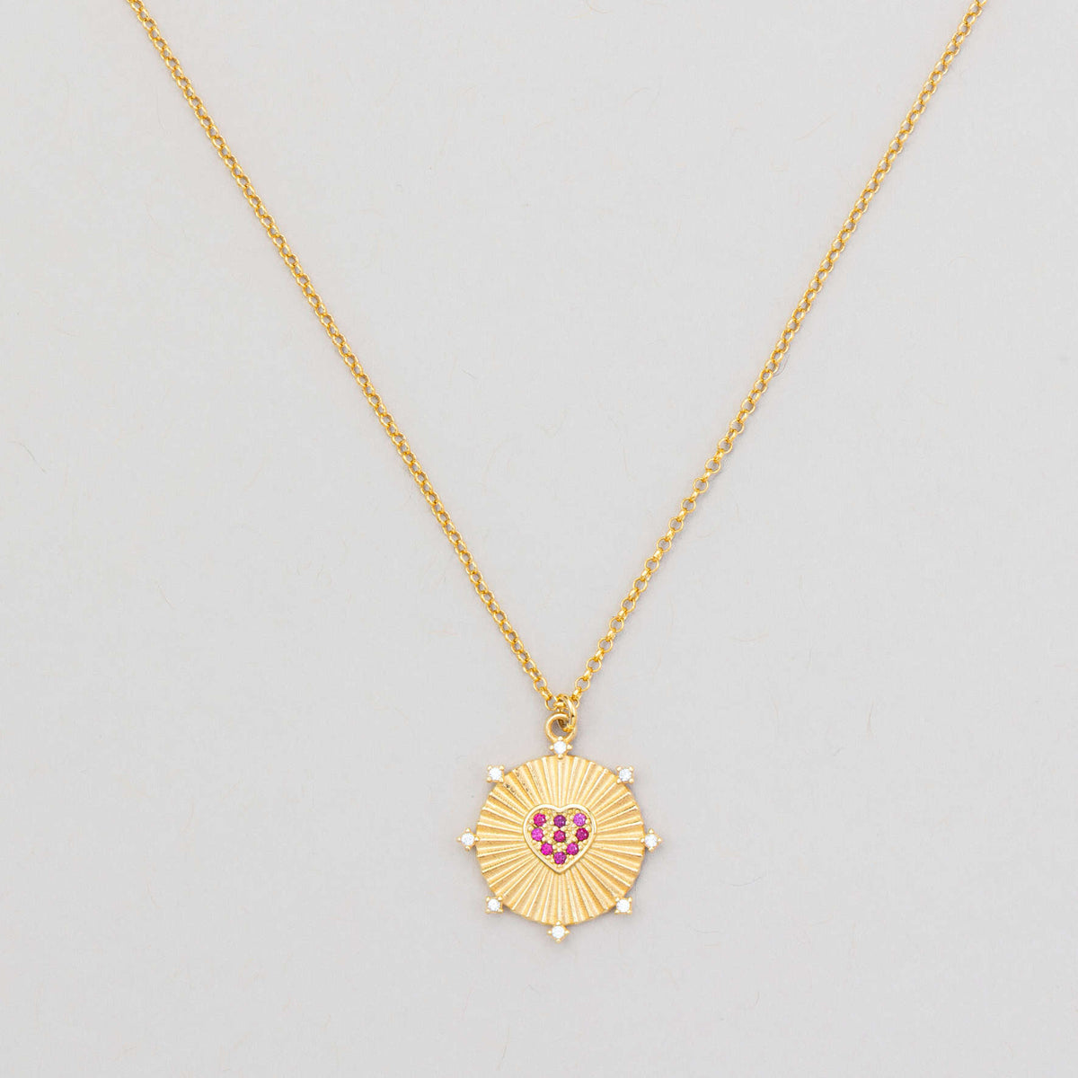 Versari - Collana Medaglione Cuore Raggiato