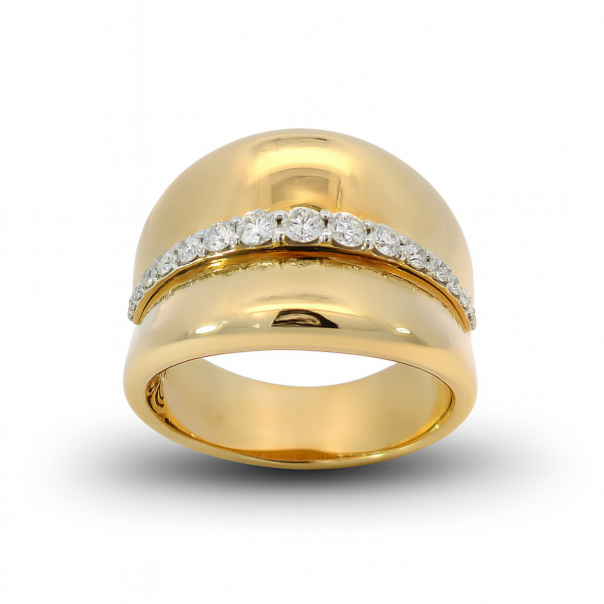 Giorgio Visconti - Anello in Oro Giallo con Diamanti.