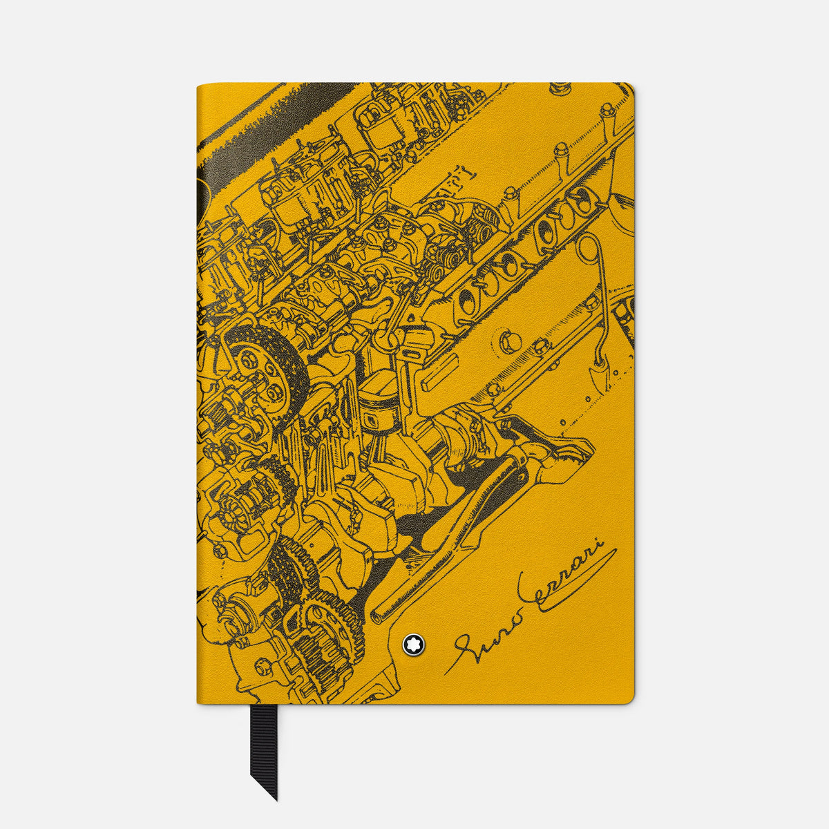 Montblanc - Blocco note #146, piccolo, Great Characters Enzo Ferrari, Giallo Modena - A righe