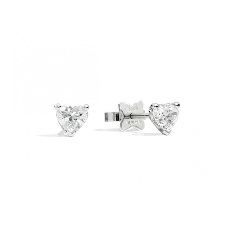 Recarlo Orecchini Cuore Anniversary Oro Bianco ct. (0,60)